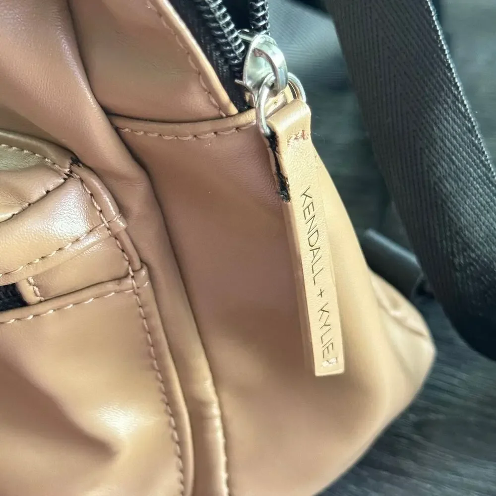 Kendall And Kylie Mini Backpack Camel Tan‎ Black